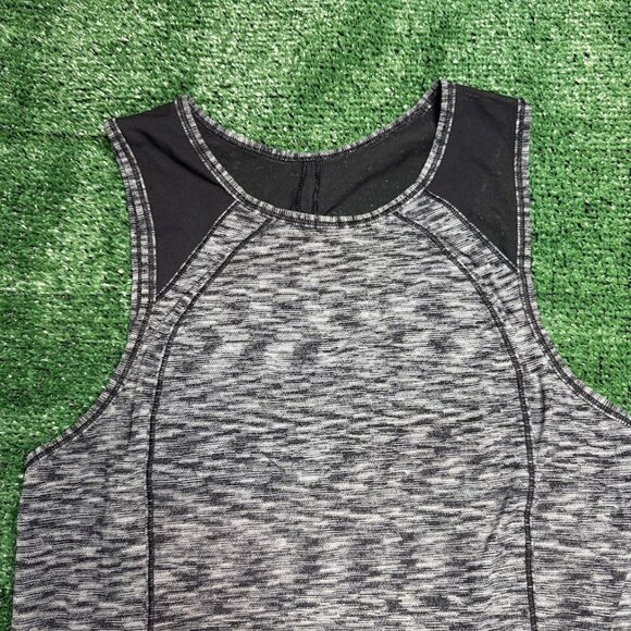 Lululemon Splatter Heather Black  Sculpt Tank Top Lightweight Yoga Tunic Size 8 - Picture 3 of 13
